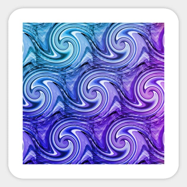 Purple Ombre Ocean Wave Geode Sticker by Moon Art